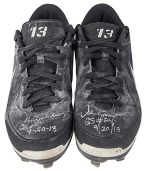 2013 Alex Rodriguez Game Used & Signed Nike Cleats Used For Record Breaking Grand Slam #24 (Rodriguez LOA)